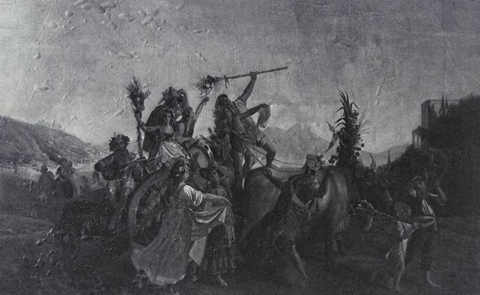 Le retour du pèlerinage à la Madone de l'Arc, d'après Léopold Robert (1849)