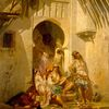 Femmes d'Alger, intérieur de cour, 1859