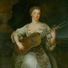 Portrait de Mademoiselle de Charolais « pinçant de la guitare »