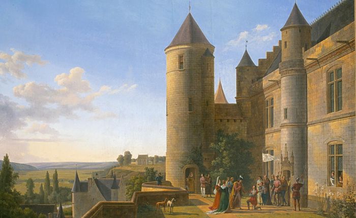 Vue du château de Loches ou Jeanne d'Arc à Loches (1819)