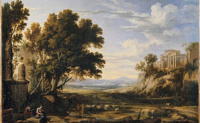 Paysage avec le repos pendant la Fuite en Egypte (1673)