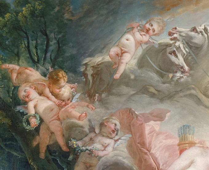 Boucher François. Apollon révélant sa divinité à la bergère Issé (détail) ©Tours, musée des Beaux-arts. Cliché D. Couineau