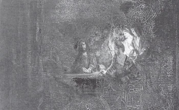 Les pélerins d'Emmaüs, d'après Rembrandt