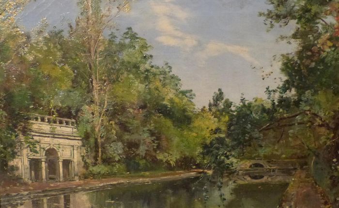 Le parc et le château de Ménars. Le bain de Madame de Pompadour (1879)