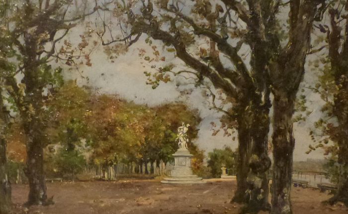 Le parc et le château de Ménars. Carrefour de Flore et de Zéphyr (1879)