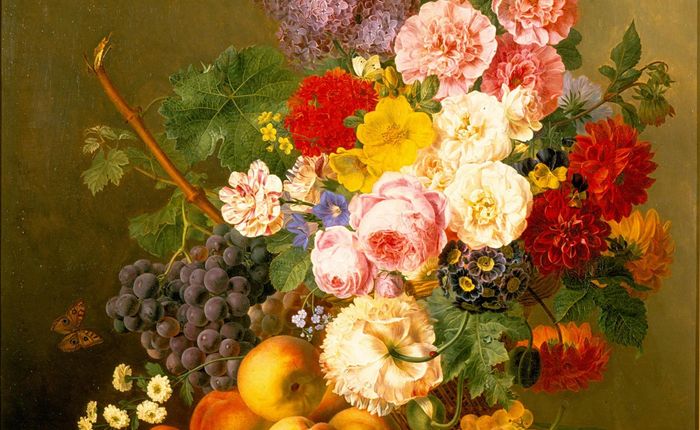 Fleurs, raisins blancs et noiors (1831)