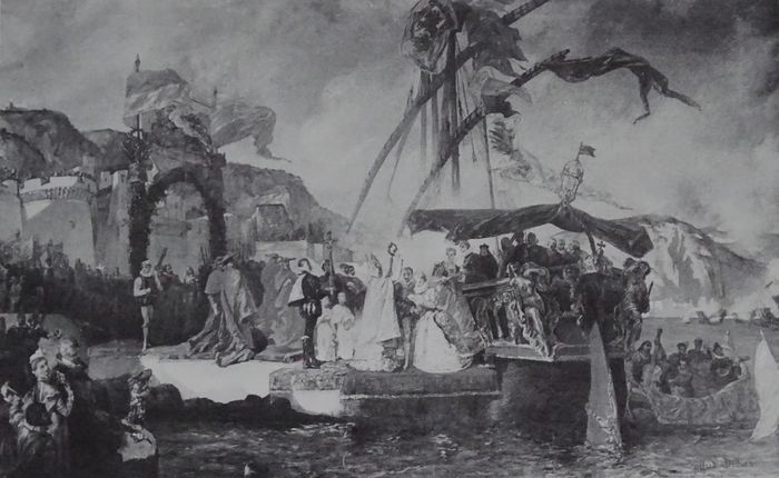 Arrivée de Catherine d'Autrice à Villefranche-sur-Mer (1862)