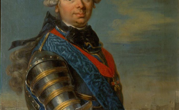 Portrait en buste d'Etienne-François, duc de Choiseul en cuirasse, portant le cordon bleu