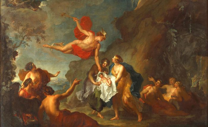 Bacchus confié par Mercure aux nymphes du mont Nysa