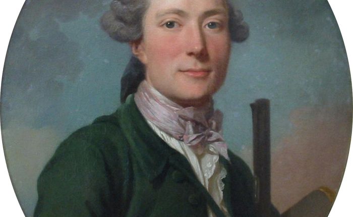 Portrait de François-Pierre du Cluzel en tenue de chasse