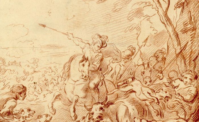 La chasse au taureau sauvage (vers 1736)